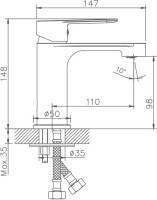 Смеситель для раковины Haiba HB557-8 HB10557-8
