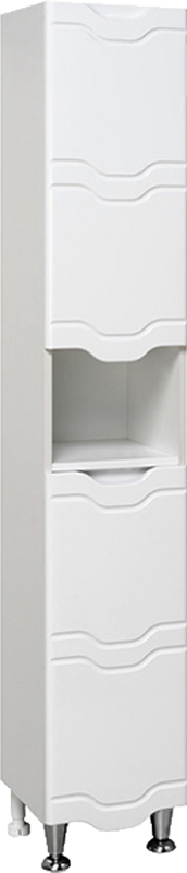 Шкаф пенал для ванной Runo Стиль 30 с бельевой корзиной R