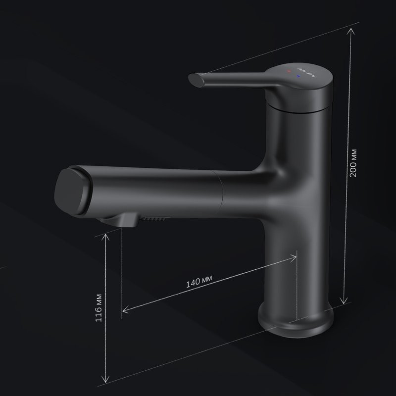 Смеситель для раковины AM.PM X-Joy S F85B02922 черный