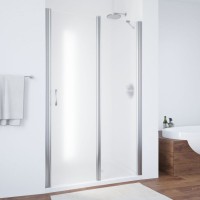 Душевая дверь в нишу Vegas Glass EP-F-1 100 08 10 R профиль глянцевый хром, стекло сатин