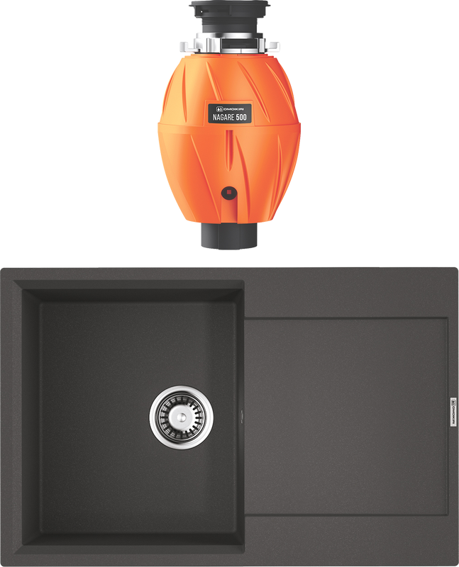 Комплект Мойка Omoikiri Daisen 78T-PL платина + Измельчитель Nagare 500
