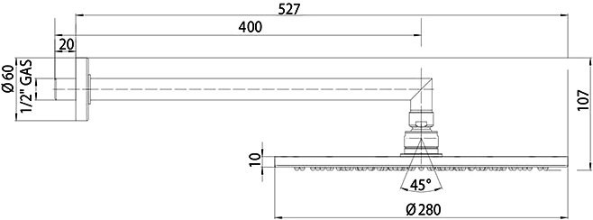 Верхний душ Bossini Cosmo H70596I.030