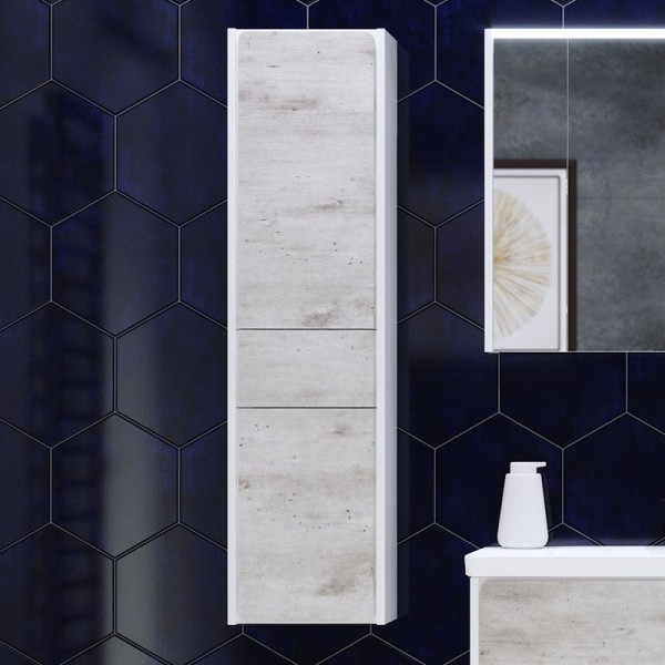 Шкаф пенал для ванной Roca Ronda L, белый, бетон