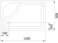 Поддон для душа Royal Bath BP RB 8120BP L с сифоном