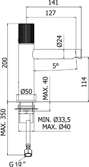 Смеситель для раковины Paffoni JO JO071NO черный