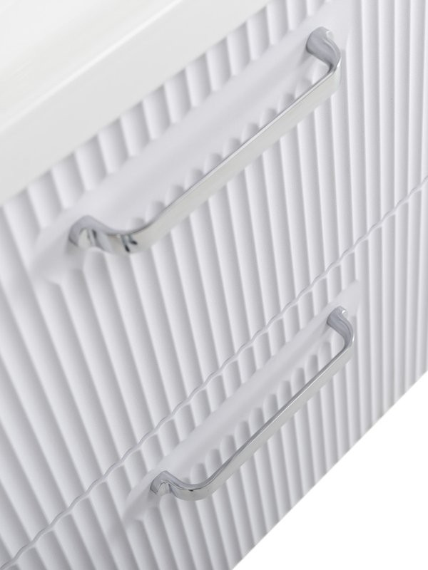 Тумба с раковиной BelBagno Due 50 ручки хром полированный, bianco lucido