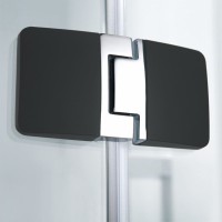 Душевой уголок Koller Pool Neon N90KCB 90х90, стекло прозрачное. профиль хром, черный