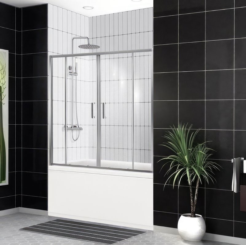 Шторка на ванну BelBagno Uno VF 2 170/145 C Cr