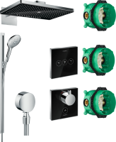 Душевой комплект Hansgrohe Rainmaker Select 460 (3 jet) 24007600 + 26626000 + 27506000 + 15735600 + 15736600