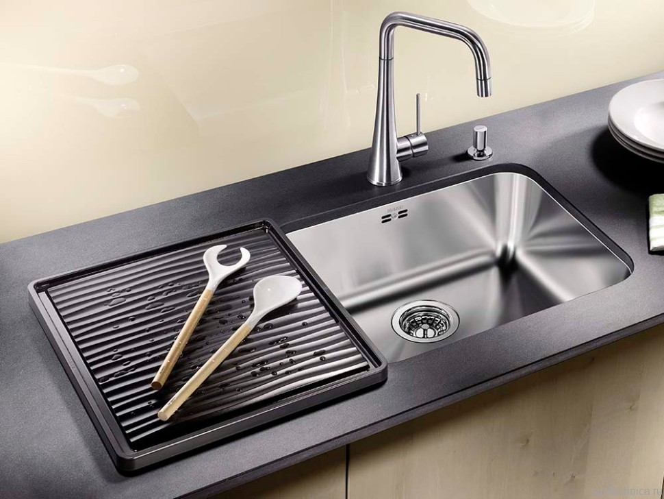 Комплект Мойка Blanco Supra 500-U + Измельчитель Bort Alligator