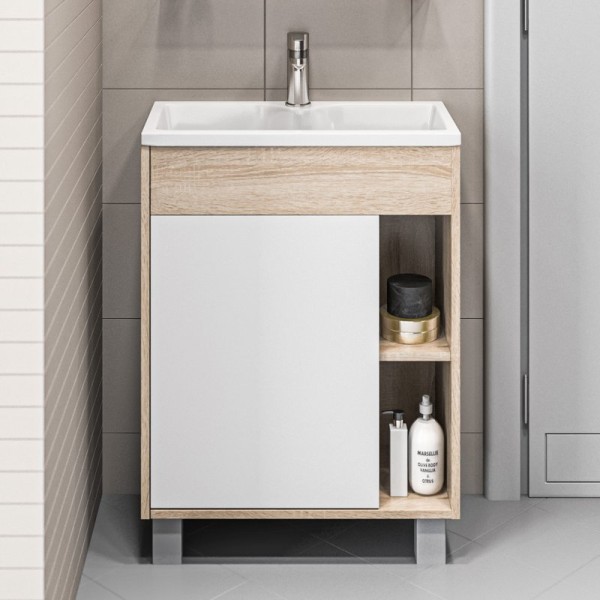 Тумба с раковиной 1MarKa Lido 60Н дуб сонома