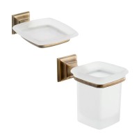 Набор Стакан Colombo Design Portofino B3202.bronze + Мыльница B3201.bronze Набор Стакан Colombo Design Portofino B3202.bronze + Мыльница B3201.bronze