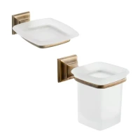Набор Стакан Colombo Design Portofino B3202.bronze + Мыльница B3201.bronze Набор Стакан Colombo Design Portofino B3202.bronze + Мыльница B3201.bronze