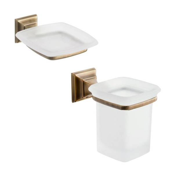 Набор Стакан Colombo Design Portofino B3202.bronze + Мыльница B3201.bronze