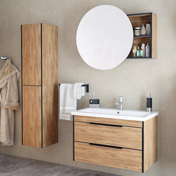 Мебель для ванной комнаты Corozo Форест Z2 80 дуб канзас коричневый