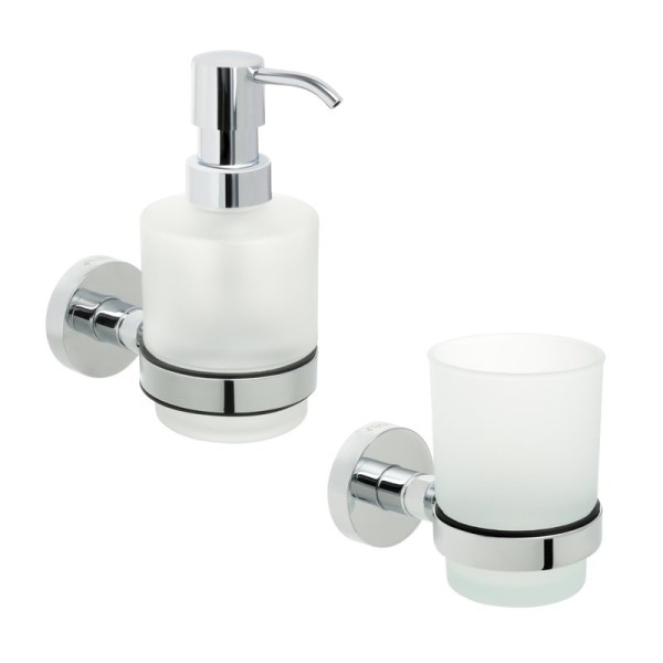 Набор Стакан Fixsen Comfort Chrome 85006 + Дозатор 85012