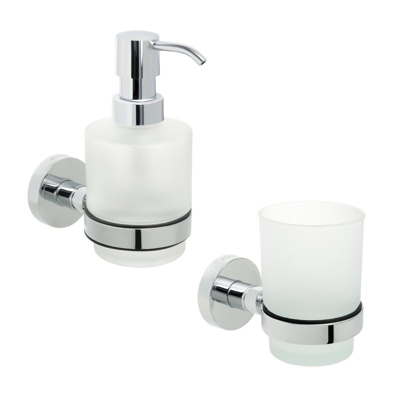 Набор Стакан Fixsen Comfort Chrome 85006 + Дозатор 85012