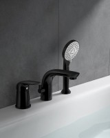 Смеситель на борт ванны Orange Otto M22-333b черный