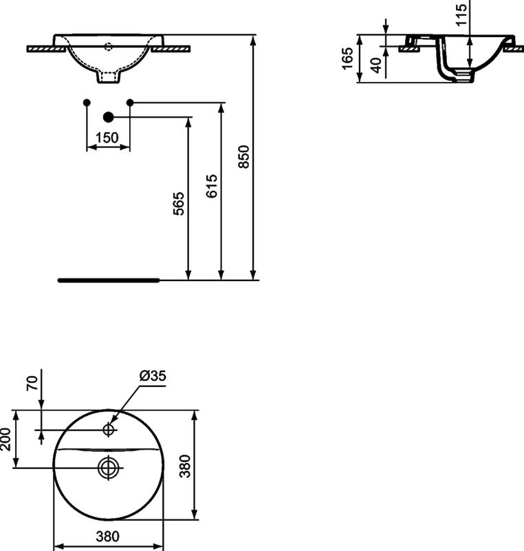 Раковина Ideal Standard Connect E504101 38 см