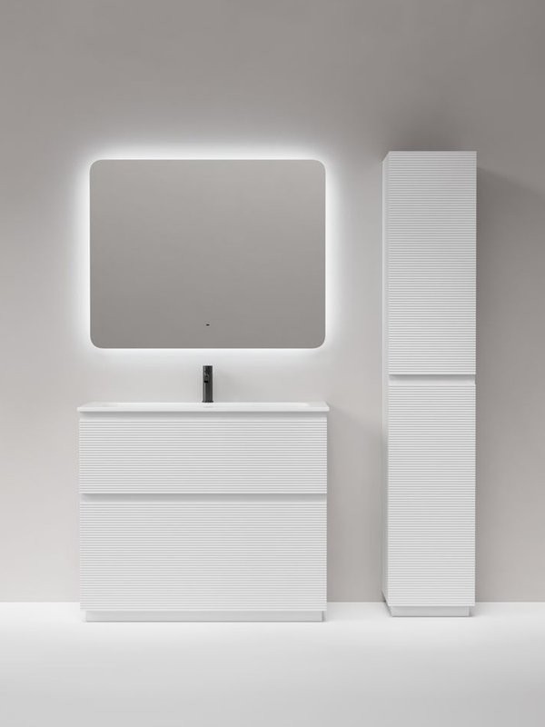 Мебель для ванной комнаты Sancos Folk Floor 100 напольная, bianco, раковина CN7013