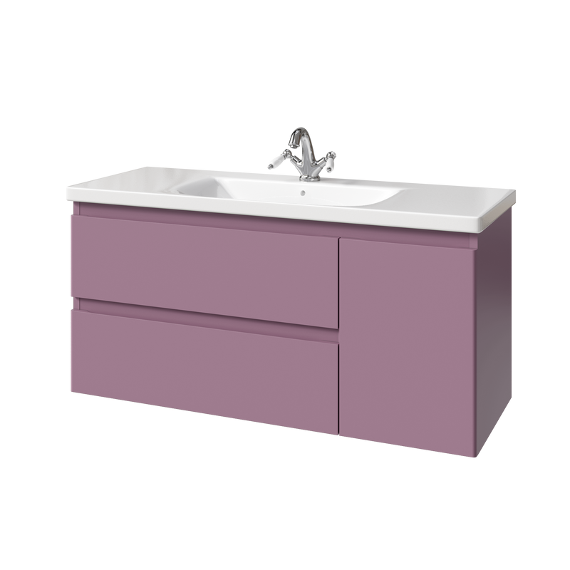 Тумба с раковиной Caprigo Forte 120 R подвесная, лиловая