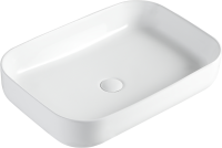 Тумба с раковиной Orange Line 100 подвесная, 2 ящика, матовая белая с раковиной B03-600W