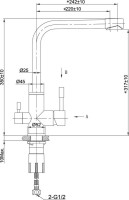 Смеситель для кухни Lemark Expert LM5061BLN черный