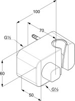 Шланговое подключение Kludi A-QA 6556205-00 с запорным вентилем