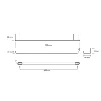 Держатель для полотенец Bemeta Organic Black 167104360 матовый черный