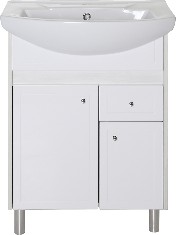 Тумба с раковиной ASB-Mebel Орхидея 60 белая, северное дерево