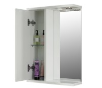 Шкаф с зеркалом в ванную MIXLINE 50х19х69 Белый ПВХ, 542402 Шкаф с зеркалом в ванную MIXLINE 50х19х69 Белый ПВХ, 542402