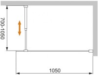 Душевая перегородка Cezares Liberta -L-1-105-C-Cr
