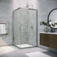 Душевой уголок Vegas Glass ZA Tur Novo h1900 90 08 01 профиль глянцевый хром, стекло прозрачное