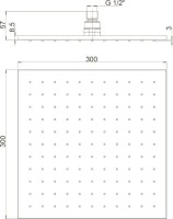 Верхний душ Paini 50CR759Q30 хром