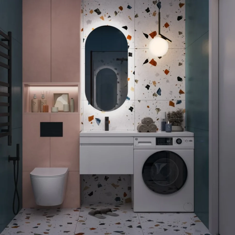 Тумба с раковиной Vigo Urban 60 L 1 ящик, под стиральную машину, белая