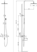 Душевая стойка Raiber Graceful RPG-006 матовое золото