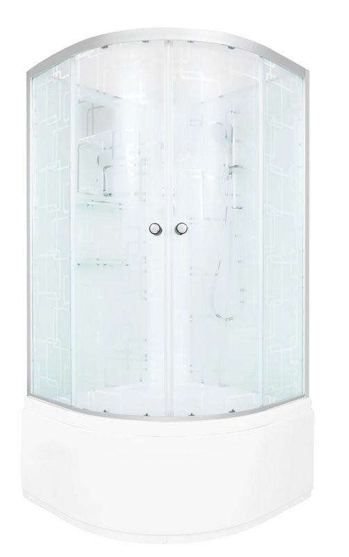 Душевая кабина DTO D EM4510N профиль хром, стекло матовое с узором