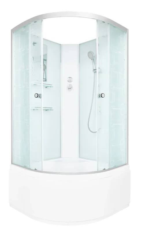 Душевая кабина DTO D EM4510N профиль хром, стекло матовое с узором