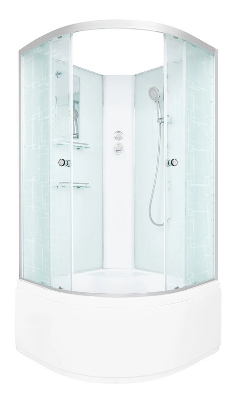 Душевая кабина DTO D EM4510N профиль хром, стекло матовое с узором