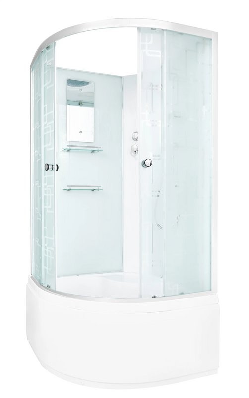 Душевая кабина DTO D EM4510N профиль хром, стекло матовое с узором