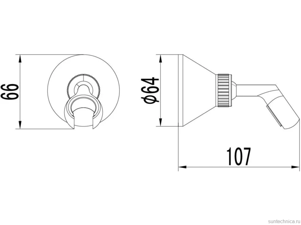 Настенный держатель Lemark LM8008B поворотный