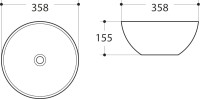 Накладная раковина Art&Max AM-107 белая
