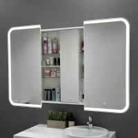 Зеркало-шкаф Alavann Cosmetic Light трюмо 80x80 с приближением, с подсветкой, глянцевый белый