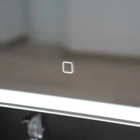 Зеркало-шкаф Alavann Cosmetic Light трюмо 80x80 с приближением, с подсветкой, глянцевый белый