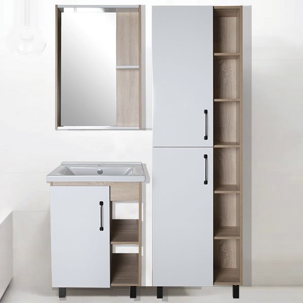 Мебель для ванной комнаты ASB-Mebel Адель 60 белый, дуб сонома