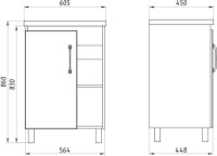 Мебель для ванной комнаты ASB-Mebel Адель 60 белый, дуб сонома