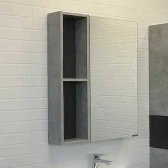 Зеркало-шкаф Comforty Франкфурт 60, бетон светлый