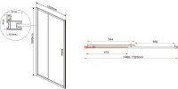 Душевой уголок Vincea Garda VSR-1G8015CLB 150x80 см, профиль черный, стекло прозрачное