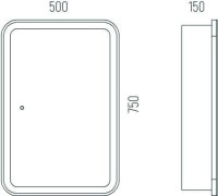Зеркало-шкаф Corozo Алабама 50 с подсветкой Зеркало-шкаф Corozo Алабама 50 с подсветкой