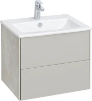Тумба с раковиной AQUATON Сохо 60 слэйт, галька серая